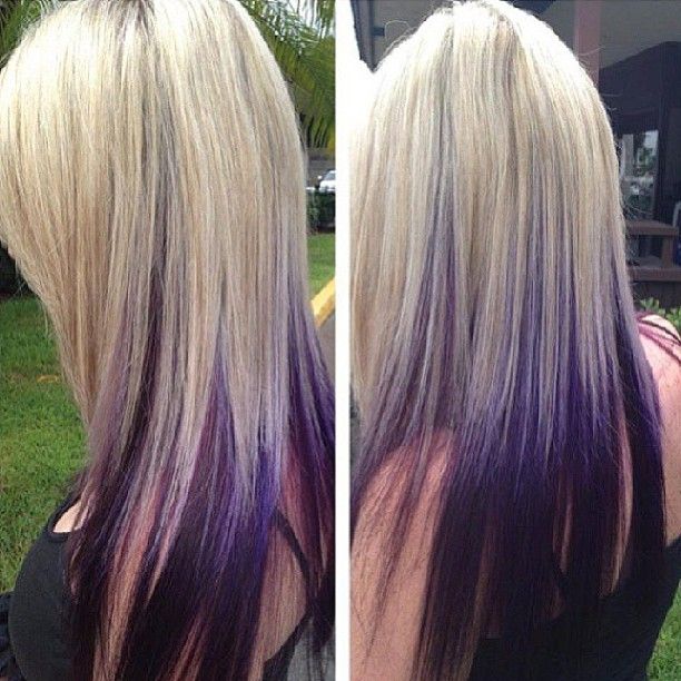 Blonde And Purple Underneath Hair