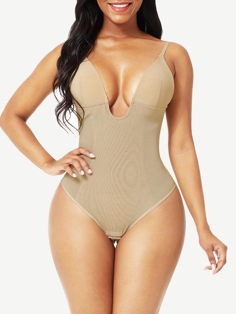 Wholesale Plunge Low-Back Thong Shapewear Bodysuit Compression